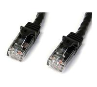 StarTech.com 50cm CAT6 Ethernet Cable - Black CAT 6 Gigabit Ethernet Wire -650MHz 100W PoE RJ45 UTP Network/Patch Cord Snagless w/Strain Relief Fluke Tested/Wiring is UL Certified/TIA