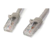 StarTech.com 5m CAT6 Ethernet Cable - Grey CAT 6 Gigabit Ethernet Wire -650MHz 100W PoE RJ45 UTP Network/Patch Cord Snagless w/Strain Relief Fluke Tested/Wiring is UL Certified/TIA