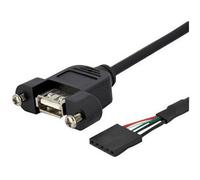 Startech Panel Mount Usb A 2.0 Female To 5 Pin Motherboard Header Cable 0.9M