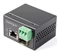 StarTech PoE+ Industrial Fibre to Ethernet Media Converter (IMC1GSFP30W) | Singlemode/Multimode Fibre to Copper Gigabit Ethernet, SFP to RJ45, Mini/Compact Size, IP-30/ -40 to +75C