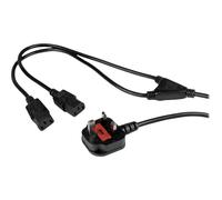 StarTech PXT101YUK Power Splitter Black