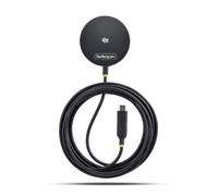 StarTech Qi2.2 25W Magnetic Wireless Charging Pad with 6.6ft (2m) USB-C Tethered Cable, MagSafe Compatible for iPhone 17/16 Pro/Pro Max, Google Pixel 10, Black