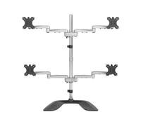 StarTech Quad Monitor Stand 2 x 2 Up to 32" Freestanding Height Adjustable Tilt