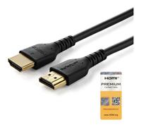 StarTech.com 3ft (1m) Premium Certified HDMI 2.0 Cable with Ethernet - Durable High Speed UHD 4K 60Hz HDR - Rugged M/M HDMI Cord with Aramid Fiber - TPE - Ultra HD Monitors, TVs & Displays