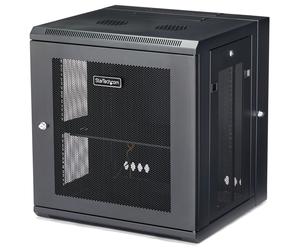 StarTech RK12WALHM 4-Post 12U Wall Mount Network Cabinet with 1U Shelf, 19"