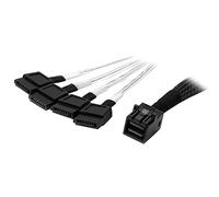 StarTech.com SAS43SAT1M 1 m Internal Mini SAS to SATA Cable, SFF-8643 to 4x SATA, SATA/SAS Cable, 4 x Mini SAS HD (SFF-8643) (P) to SATA (P), 3.3 ft, Black and Silver
