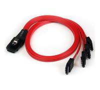 StarTech SAS8087S4R50 500mm SAS Cable - SFF-8087 To 4x Latching SA...