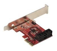 StarTech.com SATA PCIe Card - 4 Port PCIe SATA Expansion Card - 6Gbps - Low Profile Bracket - Stacked SATA Connectors - ASM1164 Non-Raid - PCI Express to SATA Converter