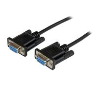 StarTech SCNM9FF1MBK 1m Black DB9 RS232 Serial Null Modem Cable