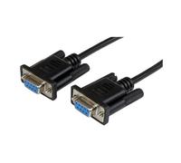 StarTech.com 1m Black DB9 RS232 Serial Null Modem Cable F/F