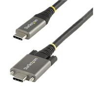 Startech Side Screw Locking Usb-C Plug To Usb-C Plug Usb 3.2 Gen 2 Lead 1M Black