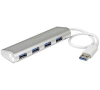Startech - ST43004UA - 4 Port Portable Usb 3.0 Hub, Aluminium - Bus Powered