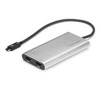StarTech Thunderbolt to Dual HDMI 2.0 Adapter, 4K 60Hz (TB32HD24K60) | TB to 2x HDMI 2.0 monitor converter, Dual 4K 60Hz, Certified, USB Powered, HDCP 2.2/1.4, Mac and Windows