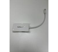StarTech.com Travel A/V Adapter: 3-in-1 Mini DisplayPort to VGA DVI or HDMI Converter - White