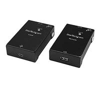 StarTech.com USB 2.0 Extender over Cat5e/Cat6 Cable (RJ45) - Up to 165ft (50m) - High Speed USB Port Extender Adapter Kit - Powered - USB over Ethernet Cable Extender - 480Mbps - Metal