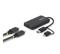 StarTech USB-A and USB-C to Dual HDMI, 4K30 + 1080p, Mac Windows ChromeOS | USB 3.0 5Gbps, Two displays, Windows and ChromeOS and Ubuntu, Extended dual monitor