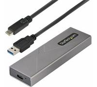 StarTech.com USB-C 10Gbps to M.2 NVMe or M.2 SATA SSD Enclosure - Tool-free External M.2 PCIe/SATA NGFF SSD Aluminum Case - USB Type-C&A Host Cables - Supports 2230/2242/2260/2280
