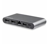 StarTech.com USB C Dock - 4K Dual Monitor DisplayPort - Mini Laptop Docking Station - 100W Power Delivery Passthrough - GbE, 2-Port USB-A Hub - USB Type-C Multiport Adapter - 3.3' Cable