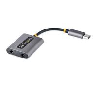 StarTech USB-C Headphone Splitter, USB Type C Dual Headset Adapter w/Mic Inpu...