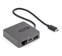 StarTech USB-C Mini Dock with 4K HDMI or 1080p VGA, 10Gbps Hub, GbE | USB 3.1 Gen 2 Type-C, Portable travel laptop dock, Driverless plug-and-play, MAC Address Pass-Through, 30cm/1ft cable