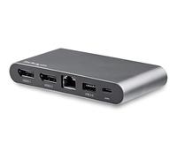 StarTech USB-C Mini Dock with Dual 4K 30Hz DisplayPort, 100W PD, USB-A | 2-port USB 3.0 5Gbps hub, Dual-mode resolution switch, Driverless plug-and-play, 1m/3.3ft host cable, USB Powered