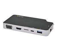 StarTech.com USB C Multiport Adapter - USB-C to 4K HDMI or VGA Video with 100W Power Delivery Pass-through, 2-Port 10Gbps USB Hub, MicroSD, GbE - USB 3.1 Gen 2 Type-C Mini/Travel Dock