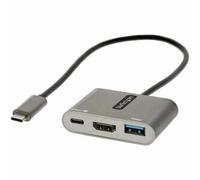 StarTech.com USB C Multiport Adapter, USB-C to HDMI 4K Video, 100W PD Pass-Through, USB 3.0 Hub 5Gbps (1xType-C/1xA), USB-C Mini Dock, USB-C Travel Dock, Portable Laptop Docking Station
