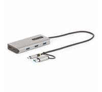 StarTech.com USB-C Multiport Adapter w/Attached USB-C to USB-A Dongle Dual HDMI (4K30Hz/1080p60Hz) 3x USB-A 5Gbps Mini Travel Dock Laptop Docking Station 1.3ft/40cm Cable