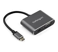 StarTech.com USB C Multiport Video Adapter - USB-C to 4K 60Hz Mini DisplayPort 1.2 or 1080p VGA Monitor Adapter - USB Type-C 2-in-1 MDP HBR2 HDR/VGA Display Converter - TB3 Compatible
