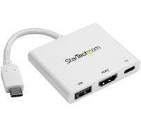 Startech Usb-c To 4k Digital A/V Cable 30hz & Usb 3.0 Multifunction Adaptor Whit