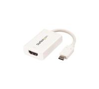 StarTech.com USB C to HDMI 2.0 Adapter with Power Delivery - 4K 60Hz USB Type-C to HDMI Display Video Converter - 60W PD Pass-Through Charging Port - Thunderbolt 3 Compatible - White