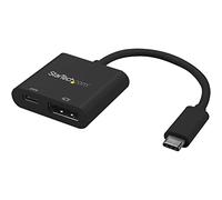 StarTech USB-C to DisplayPort 1.2 Adapter, 4K 60Hz, 60W PD Pass-Through | Power Delivery pass-through charging, Single DP display, Thunderbolt 3 compatible, Signal booster, 4096x2160, HDCP 2.2/1.4