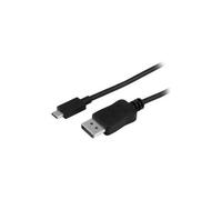 StarTech.com 6ft/1.8m USB C to DisplayPort 1.2 Cable 4K 60Hz - USB-C to DisplayPort Adapter Cable HBR2 - USB Type-C DP Alt Mode to DP Monitor Video Cable - Works w/ Thunderbolt 3 - Black