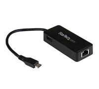 StarTech.com USB-C to Gigabit Network Adapter with Extra USB 3.0 Port