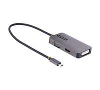 StarTech USB-C to HDMI/DVI/VGA Adapter, 4K 60Hz (118-USBC-HDMI-VGADVI)