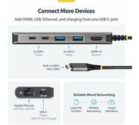 StarTech.com USB-C to HDMI Multiport Adapter with 140W PD Charging, 4K 60Hz, 5-P