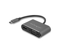 StarTech.com USB-C to VGA and HDMI Adapter - 2-in-1 - 4K 30Hz - Space Gray