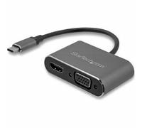 Startech Usb C To Vga And Hdmi Adapter Aluminum Usb-C Multiport Adapter 6 In / 1