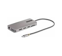 StarTech.com USB-C Triple-Monitor Multiport Adapter Dual 4K 60Hz + 4K 30Hz HDMI & DisplayPort 4-Port USB Hub 100W PD Pass-Through GbE SD/MicroSD Card Readers