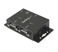 StarTech USB to Serial Adapter, 2-Port, DB9, FTDI (ICUSB2322I) | Wall Mount, Din Rail Clips, Industrial, COM Port Retention