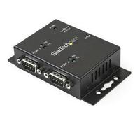 StarTech 2-Port Industrial USB-to-Serial Adapter Hub ICUSB2322I, Wall-Mountable with DIN-Rail Clips