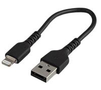 StarTech.com 6 inch (15cm) Durable Black USB-A to Lightning Cable - Heavy Duty Rugged Aramid Fiber USB Type A to Lightning Charger/Sync Power Cord - Apple MFi Certified iPad/iPhone 12 startech-com-6-inch-15cm-durable-black-usb-a-to-lightning-cable-heavy-duty-rugged-aramid-fiber-usb-type-a-to-lightning-charger-sync-power-cord-apple-mfi-certified-ipad-iphone-12