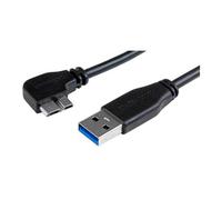 StarTech.com Slim Micro USB 3.0 Cable - M/M - Left-Angle Micro-USB - 1m (3ft)