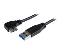 StarTech.com Slim Micro USB 3.0 Cable - M/M - Left-Angle Micro-USB - 0.5m (20in)