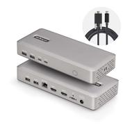StarTech.com USB4 Docking Station, USB-C 40Gbps, Dual Video HDMI, Up to 2x 4K 60Hz 4:4:4 (RGB) or 2x 4K 120Hz 4:2:2, Multi-Monitor Dock, 6x USB, 2.5GbE, 100W PD