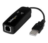 StarTech.com USB 2.0 Fax Modem - 56K External Hardware Dial Up V.92 Modem/ Dongle/Adapter - Computer/Laptop Fax Modem - USB to Telephone Jack - USB Data Modem - Network Fax/CMR/POS