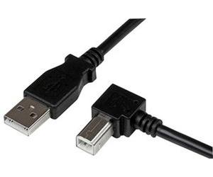 STARTECH USBAB2MR LEAD, USB2.0-RIGHT ANGLE USB B MALE 2M