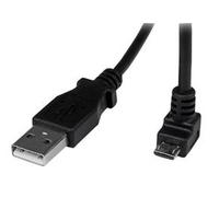 STARTECH USBAUB2MD LEAD, USB A-DOWN ANGLE MICRO B, 2M BLACK