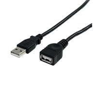 StarTech USBEXTAA3BK 3 Ft Black USB 2.0 Extension Cable A To