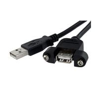 StarTech.com 1 ft Panel Mount USB Cable A to A - F/M